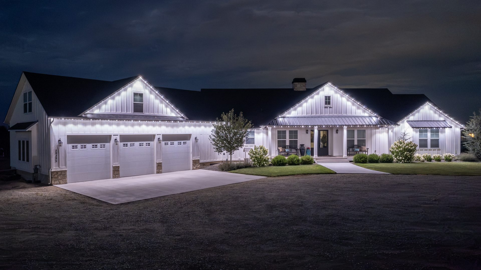 Home with Security permanent lighting